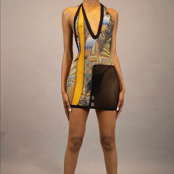 SHILOH PATCHWORK MINI DRESS - Picture 1 of 2